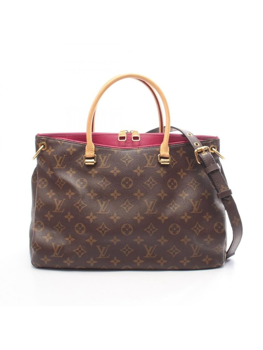 Louis Vuitton Handbag Pallas 2-Way Gray Leather